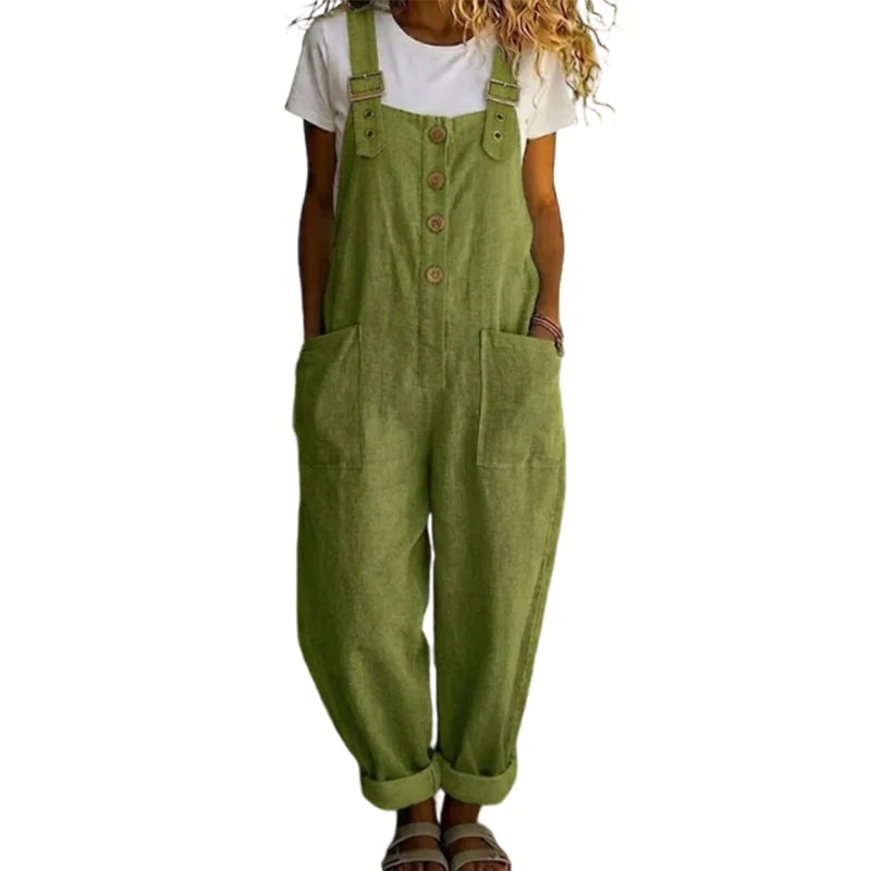 Casual, loose-fitting overalls with button closure for women π₯ - Image 1