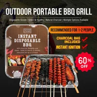 Outdoor High Temperature Dosage Less Smoke Barbecue Small Disposable Barbecue Outdoor thumbnail 1