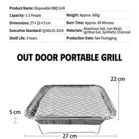 Outdoor High Temperature Dosage Less Smoke Barbecue Small Disposable Barbecue Outdoor thumbnail 2