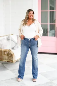 ✨HOT SALE 49% OFF👖New Tummy Control Bootcut Jeans 🔥(Buy 2 Free Shipping)📦 thumbnail 17