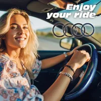 🔥Last day of the limited-time 50% off sale!🔥Carbon Fiber Silicone Anti-Slip Car Steering Wheel Cover Universal Fit thumbnail 1