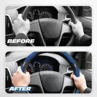 🔥Last day of the limited-time 50% off sale!🔥Carbon Fiber Silicone Anti-Slip Car Steering Wheel Cover Universal Fit thumbnail 4