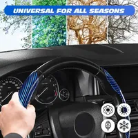 🔥Last day of the limited-time 50% off sale!🔥Carbon Fiber Silicone Anti-Slip Car Steering Wheel Cover Universal Fit thumbnail 5