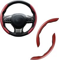 🔥Last day of the limited-time 50% off sale!🔥Carbon Fiber Silicone Anti-Slip Car Steering Wheel Cover Universal Fit thumbnail 13