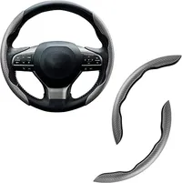 🔥Last day of the limited-time 50% off sale!🔥Carbon Fiber Silicone Anti-Slip Car Steering Wheel Cover Universal Fit thumbnail 18