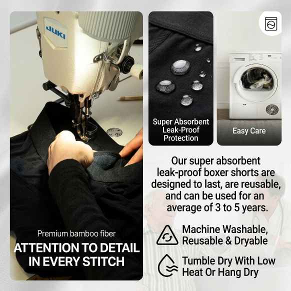 🎁 SALE OFF 60% ULTRA-ABSORBENT INCONTINENCE BOXER BRIEFS 💧  Look Like a Man. Feel Like Yourself Again. ⭐⭐⭐⭐⭐ thumbnail 6