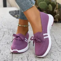 💗Mother's Day 60% OFF✨Women’s Breathable Knit Slip-On 🔥 Lightweight Low-Top Casual Shoes thumbnail 4