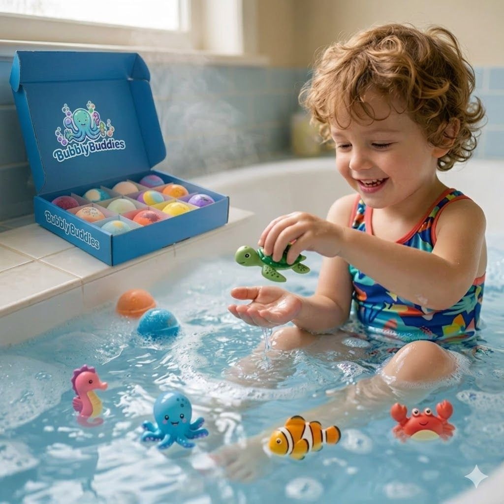 🛁🐣Bath Bombs For Kids – 12 Pack With Surprise Toys Inside, Easter Basket Stuffers thumbnail 12