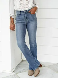 ✨HOT SALE 49% OFF👖New Tummy Control Bootcut Jeans 🔥(Buy 2 Free Shipping)📦 thumbnail 7