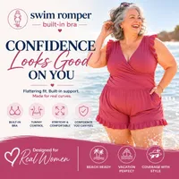 💥Last Day Promotion 49% OFF 💥Swim Romper Built-in Bra thumbnail 1