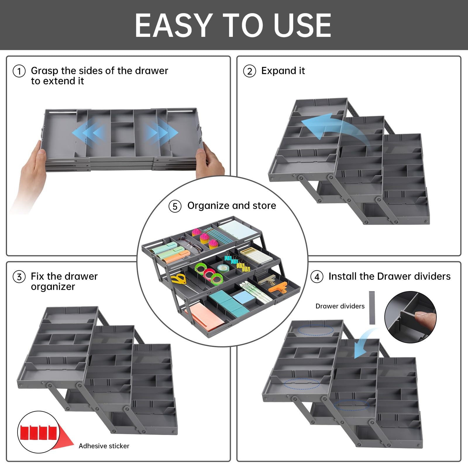 🔥Last Promotion🔥Multi-Level Smart Drawer Organizer thumbnail 2