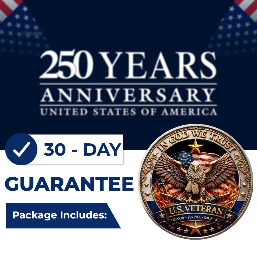 đ„Last Day 50% OFFđ„ 250 Years of Freedom Veteran Tribute Coin - Image 1