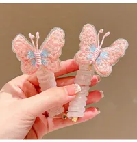 🔥🔥SALE OFF UP TO 50%🔥🔥 2Pcs Butterfly Elastic Rubber Bands Children Telephone Wire Hair thumbnail 7