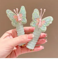 🔥🔥SALE OFF UP TO 50%🔥🔥 2Pcs Butterfly Elastic Rubber Bands Children Telephone Wire Hair thumbnail 10