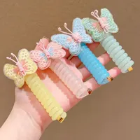 🔥🔥SALE OFF UP TO 50%🔥🔥 2Pcs Butterfly Elastic Rubber Bands Children Telephone Wire Hair thumbnail 4