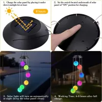 🔥🔥Mother-Days SALE OFF UP TO 50%🔥🔥 1PC Solar Wind Chime Outdoor, Color Changing Hanging Garden Light thumbnail 5