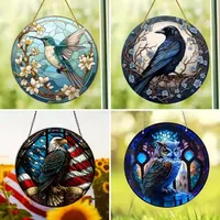 🔥🔥Mother-Days SALE OFF UP TO 50%🔥🔥 Hummingbird Stained Suncatcher Wall Acrylic Panel Window Home Room thumbnail 2