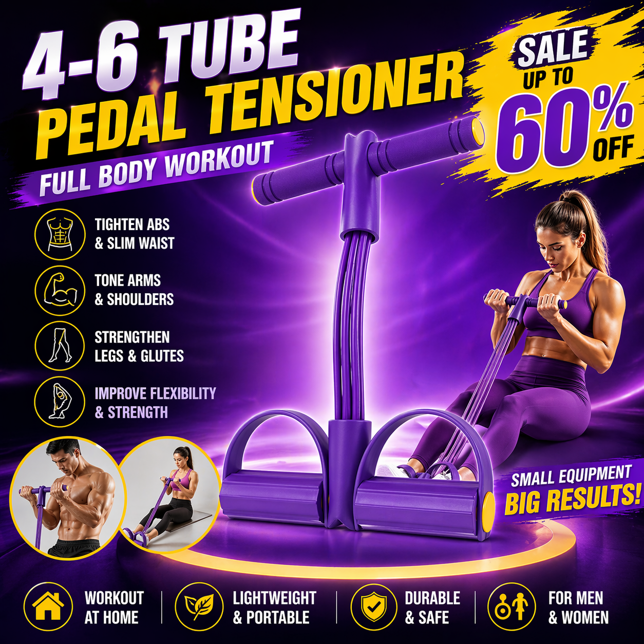 🔥 Summer Sale - Up to 60% OFF 🌸 Wave Goodbye to the "Mom Pooch" with the 4/6-Tube Pedal Tensioner! thumbnail 2