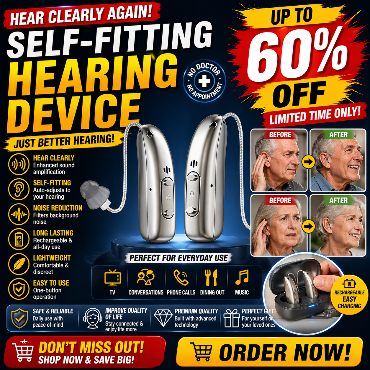 ✨ Big sale Upto 60% OFF SmartHear™ Pro Self-Fitting Bluetooth Hearing Aids (App Controlled) thumbnail 2