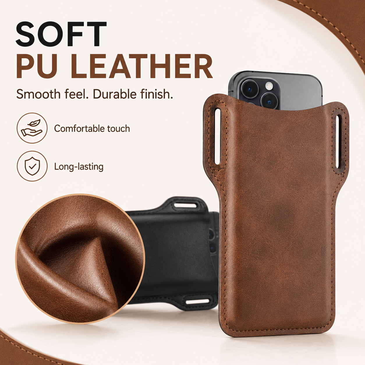 🔥 Limited Drops 🔥Summer Sale Up to 60% Premium Leather Phone Belt Holster thumbnail 4