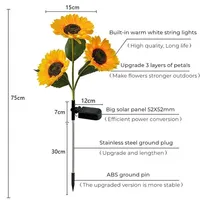 🌻 50% OFF NOW! ☀️ Waterproof Solar Sunflower Lights – Realistic Petals, IP65 Weatherproof & 8-12H Auto Glow ✨ thumbnail 20
