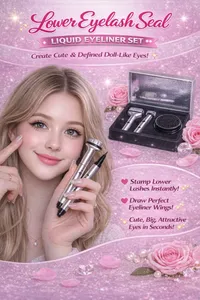 🔥🔥Mother's Day SALE OFF UP TO 60%🔥🔥Bottom Eyelashes Stamp Waterproof Long Lasting 2 In 1 Lower Liquid Eyeliner Pen thumbnail 1