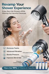 🔥🔥Hot Deal Summer SALE OFF UP TO 60%🔥🔥Three Speed Adjustment Bathroom Supplies Head Massage thumbnail 4