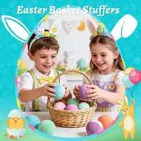 🛁🐣Bath Bombs For Kids – 12 Pack With Surprise Toys Inside, Easter Basket Stuffers thumbnail 1