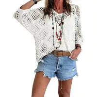 🔥🔥Hot Deal Summer SALE OFF UP TO 60%🔥🔥Inspired Beige Crochet Top with V-Neck thumbnail 3