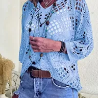 🔥🔥Hot Deal Summer SALE OFF UP TO 60%🔥🔥Inspired Beige Crochet Top with V-Neck thumbnail 2