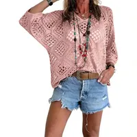 🔥🔥Hot Deal Summer SALE OFF UP TO 60%🔥🔥Inspired Beige Crochet Top with V-Neck thumbnail 14