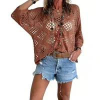 🔥🔥Hot Deal Summer SALE OFF UP TO 60%🔥🔥Inspired Beige Crochet Top with V-Neck thumbnail 15