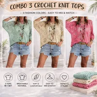 🔥🔥Hot Deal Summer SALE OFF UP TO 60%🔥🔥Inspired Beige Crochet Top with V-Neck thumbnail 5