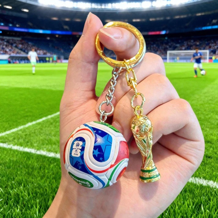 🔥Last Day 50% OFF⚽🏆 2026 FIFA World Cup FIFA Trophy & Ball Keychain thumbnail 12