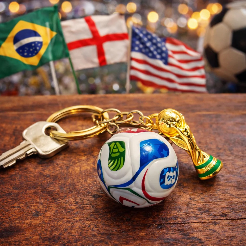 🔥Last Day 50% OFF⚽🏆 2026 FIFA World Cup FIFA Trophy & Ball Keychain thumbnail 8