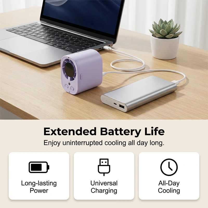 🥳2026 HOT SALE💞50K+ SOLD!High-Speed Brushless Motor Mini Fan thumbnail 5