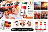 🔥🔥Hot Deal Summer SALE OFF UP TO 60%🔥🔥 Face Paint Stick Stripe Football Fan thumbnail 2