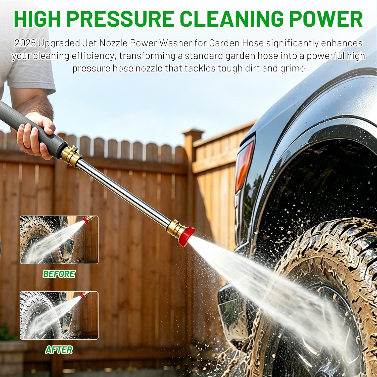 🔥🔥Hot Deal Summer SALE OFF UP TO 50%🔥🔥 Jet Nozzle Power Washer for Garden Hose thumbnail 6