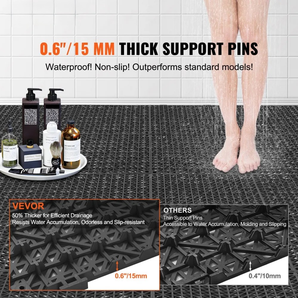 🔥🔥Hot Deal Summer SALE OFF UP TO 60%🔥🔥Splicing Drainage Mats, Soft PVC Interlocking Drainage Floor Tiles thumbnail 3