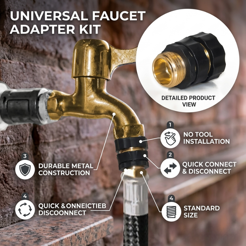 🔥SUMMER SALE UP TO 67%🔥 Snap-On 3/4" Garden Hose Adapters thumbnail 2