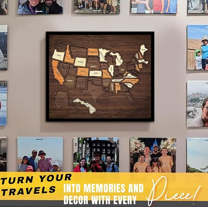 💥BIG SUMMER SALE💥 The Ultimate USA Road Trip Wooden Map Puzzle 🧩 thumbnail 5