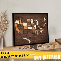 💥BIG SUMMER SALE💥 The Ultimate USA Road Trip Wooden Map Puzzle 🧩 thumbnail 7
