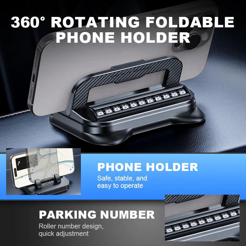 📱 NOW 50% OFF! ✨ 360° Rotating, Foldable Phone Holder – Universally Compatible with Non-Slip Base for Desk🚗💻 thumbnail 3