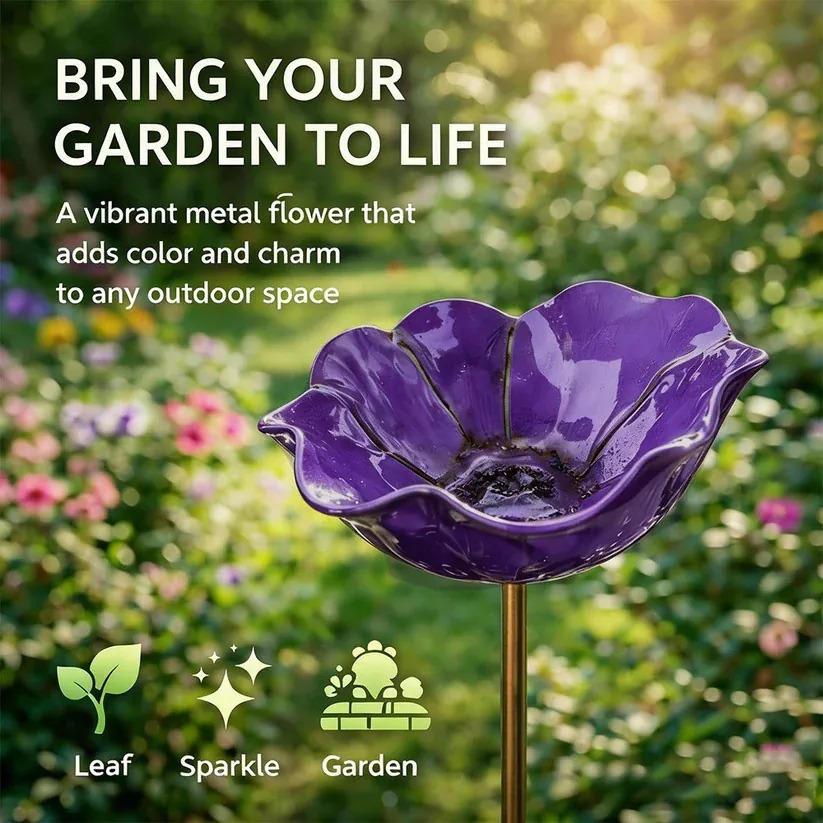 🌟Last Day Promotion 50%🎁Handmade Metal Flower Garden Stake thumbnail 5