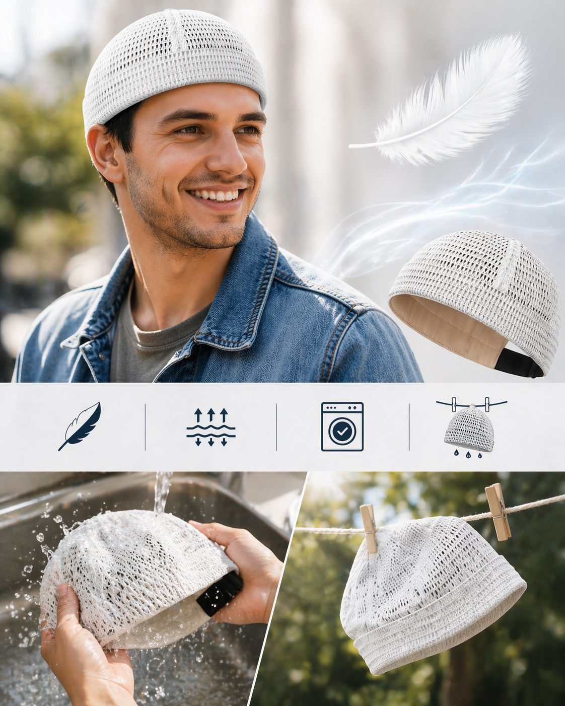 🔥🔥Hot Deal Summer SALE OFF UP TO 60%🔥🔥Unisex Ultra-Light Mesh Breathable Hat thumbnail 5