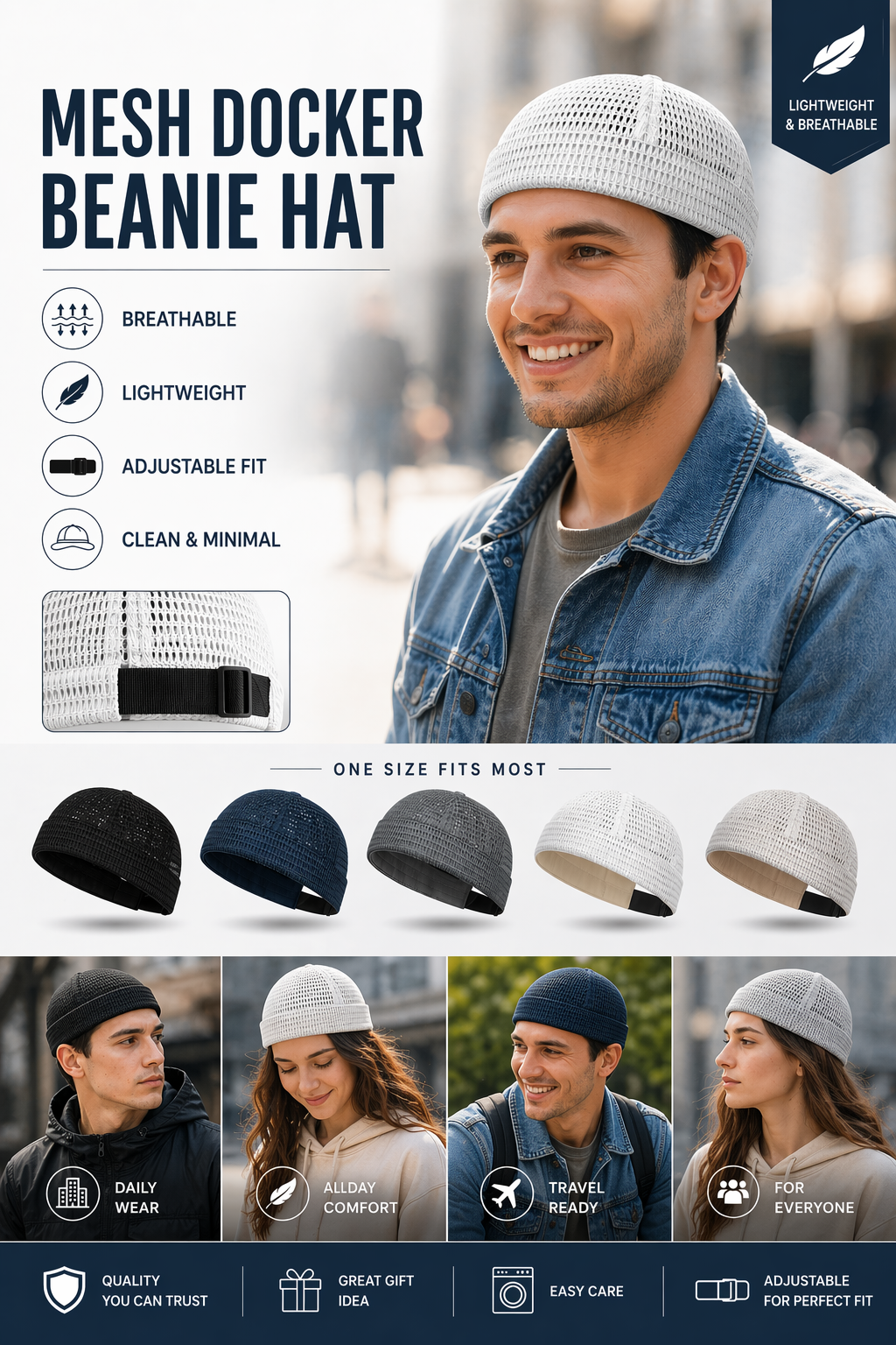 🔥🔥Hot Deal Summer SALE OFF UP TO 60%🔥🔥Unisex Ultra-Light Mesh Breathable Hat thumbnail 4