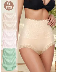 🔥Mother-Days SALE OFF UP TO 50%🔥Women's Floral Lace High Waist Hip Lifting Cotton Briefs (3 Pack / 6 Pack) thumbnail 14