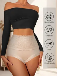 🔥Mother-Days SALE OFF UP TO 50%🔥Women's Floral Lace High Waist Hip Lifting Cotton Briefs (3 Pack / 6 Pack) thumbnail 2