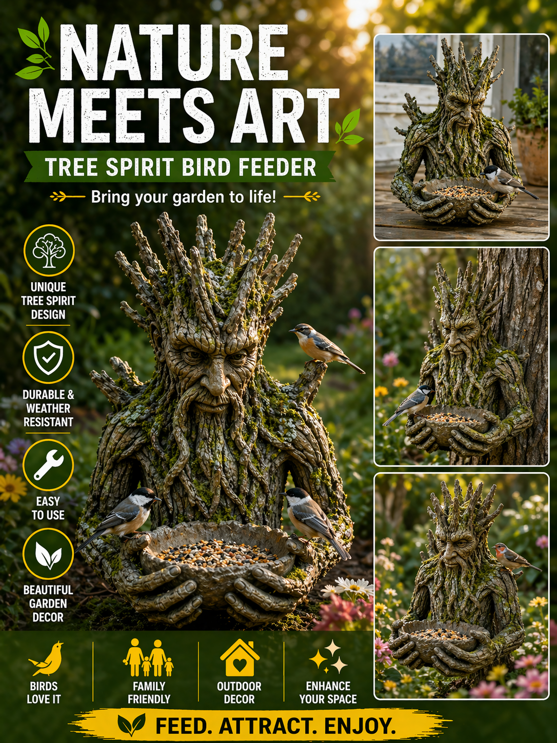 🔥Last Day 50% OFF🔥The Quiet Offering A Tree-Integrated Bird Feeding Sculpture - Image 1