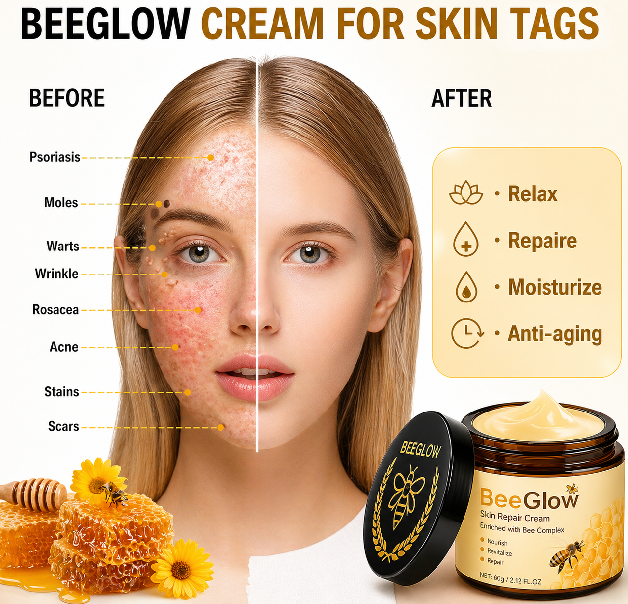 🔥 Summer Sale Up to 40% BeeGlow Skin Repair Cream thumbnail 5